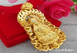 Guanyin Boeddha hanger zand goud vlam guanyin grote en kleine hangende kettingloos Boeddha ketting cadeau voor familieleden2828949