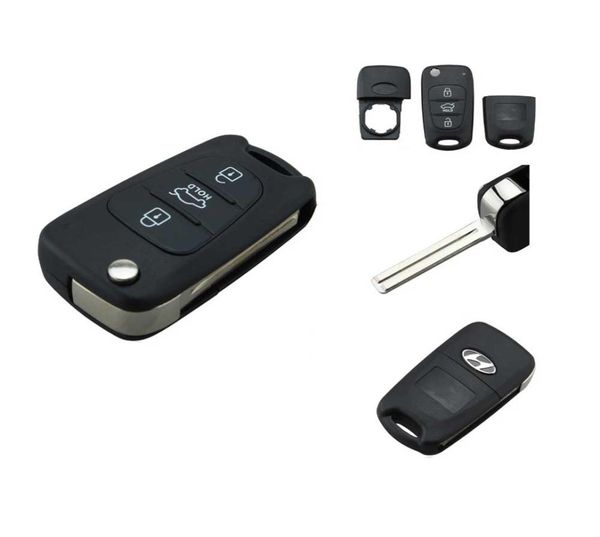 Coque de clé télécommande pliable à 3 boutons, garantie 100, pour Hyundai i20 i30 ix35, 4081070