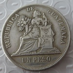 GUATEMALA 1897 1 PESO copie pièce de haute qualité258W