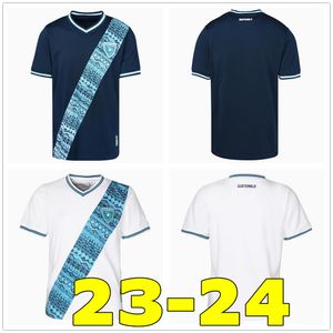 Guatemala 2023 Camisetas de fútbol Equipo nacional Camisetas de fútbol 2023/24 LOM CEBALLOS PELEG OSCAR SANTIS Local Blanco Visitante azul Jersey Top Calidad tailandesa