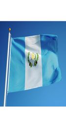 Drapeau du Guatemala 3x5 pi n'importe quel style personnalisé vendant une nouvelle bannière de drapeau national imprimé en polyester 2697215
