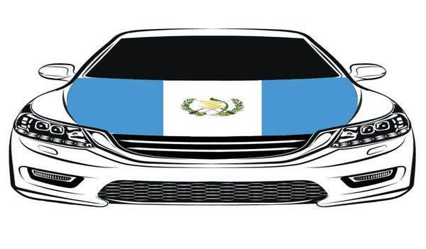 Cubierta para capó de coche con bandera nacional de Guatemala, 33x5 pies, 100 telas elásticas de poliéster, se puede lavar, pancarta para capó de coche 1045312