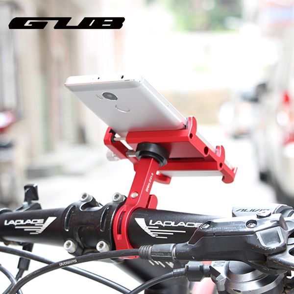 Accessoires de vélo GUB plus 6 en aluminium Bicycle Téléphone support de support de vélo réglable du support de téléphone pour smartphone de 3,5 à 6,2 pouces