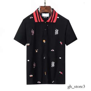 Gucc T-shirt Luxe Italie Hommes Styliste Polo GG Chemises Hommes Vêtements À Manches Courtes Mode Casual T-shirt D'été Chemise À Rayures T-shirts Serpent Polos Bee Floral Gucii 388