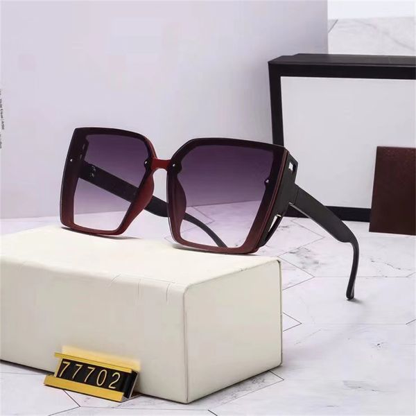 Lunettes de soleil Luxury Men classiques femmes Polarized Eyewear UV400 Big Square Frame Sun Verres de haute qualité