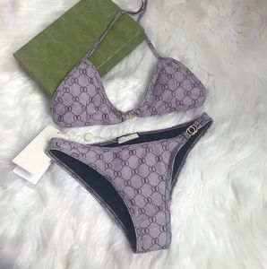 Diseñador de mujer Traje de baño con estampado de doble tirón Conjunto Bikini Ropa interior Traje de baño Moda sexy Summe dhgate bag