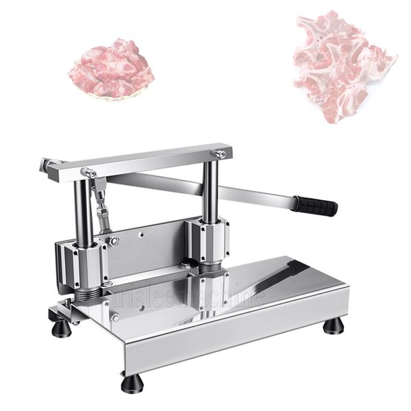 Machine de découpe de guillotine manuelle en acier inoxydable, machine commerciale pour hacher les os de tube de sabot de porc