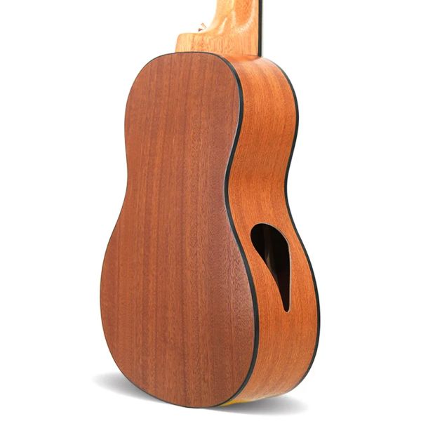 Guitlele 28 pouces All Sapele Drop Shape Mini Electric Baritone acoustique guitare 6 cordes ukelele install Travel Music Guitarra