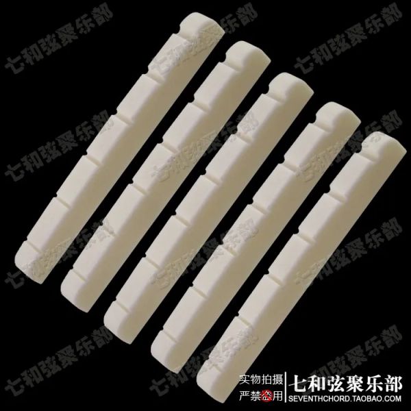 Guitare 10 pcs écrous de guitare électrique os 6 cordes fendues pour guitare électrique 43 x 3,5 x 5,164,4 mm