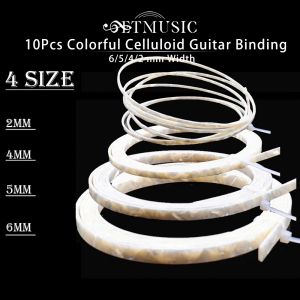 Gitaar 10 stks witte parel celluloid gitaar binding purfling 1650 x 2/4/5/6/10 x 1,5 mm celluloid gitaaronderdelen