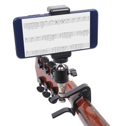 Guitare 1x multifonction tête guitare capo clip micro stand support de téléphone plaque de cou de tête pour basse de guitare électrique classique folk