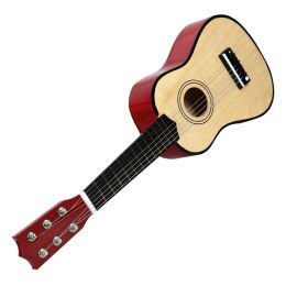 Gitaar 21 inch draagbare mini -gitaar akoestische 6 strings ukulele muziekinstrumenten voor kinderen kinderen beginners educatief leer speelgoed