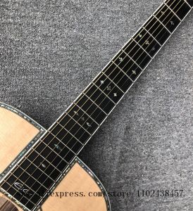Gitaar 39 inch hoogwaardige OM * * * 42-serie akoestische gitaar met massief sparren bovenblad, ebbenhouten toets, mahonie zijkanten en achterkant,