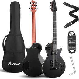 Guitare Kit de guitare électrique LP de guitare avec contrôle à 3 voies (noir) Livraison gratuite WX