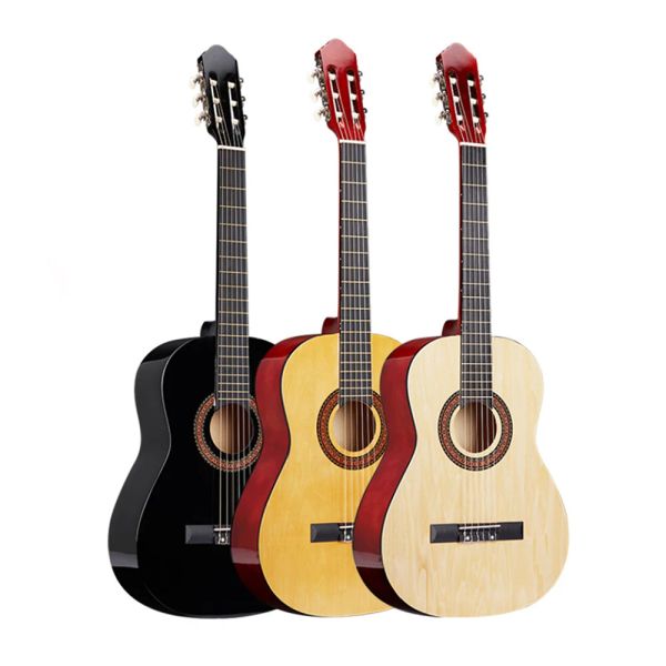 Guitarra de 39 pulgadas para principiantes de guitarra adultos 6 cuerdas de acero guitarra para adolescentes todos bosswood clásico viaje de viaje de viaje avanzado calidad de sonido