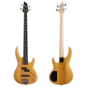 Guitar 4 Strings Bass Guitar Electric Bass Guitar Okoume Body 43 Inch Wood Guitar Natural Color with Free Bass Bass High Gloss Finish