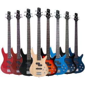 Guitarra 4 cuerdas bajo cuerpo de arce bajo eléctrico rendimiento de juego profesional con bolsa cuerdas correa sintonizador accesorios de guitarra