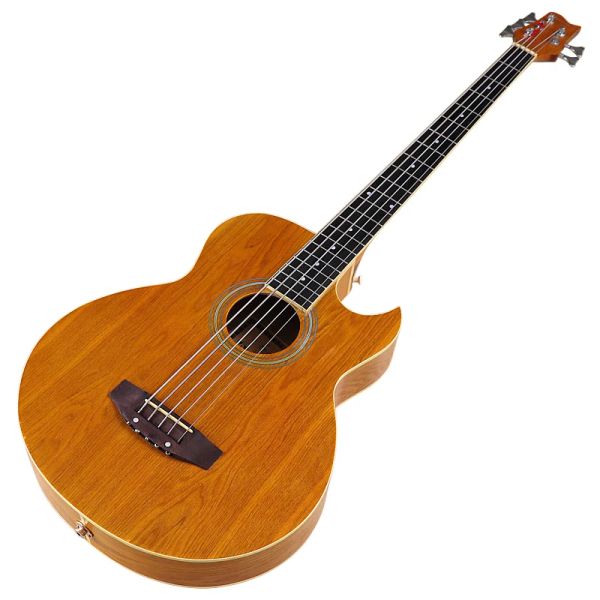 Guitare basse acoustique électrique de 43 pouces, corps en frêne, 5 cordes, guitare folk électrique avec EQ