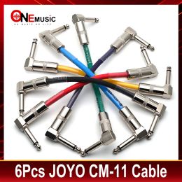Guitare 6pcs / lot joyo cm11 câble de connexion colorée pour la guitare basse pédale de guitare câble pédale