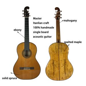 Gitaar AAAAA Level China Master Grade klassieke gitaar van China Itanly Craft Acoustic Classical Guitar Special Shape Body