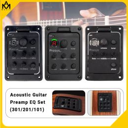 Guitar Guitar Acoustic Guitar EQ Preamp para 101/201/301 Pickup acústica de guitarra EQ EQ TINER AMPLIFICADOR PIEZO MIC BELCE SET