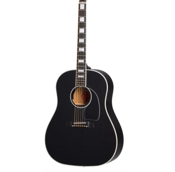 Guitare acoustique guitare nitro peinture noir ébène pont ébène