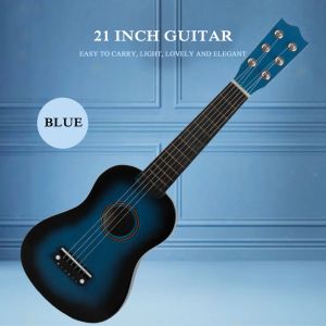 Gitaar Kinderen Ukelele Gitaar Educatief Muziekinstrument Speelgoed Mini 21 inch 6 Snaren Beginners Muzikaal Aangenaam Instrument Geschenken