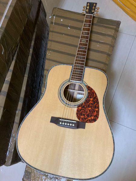 Guitar China Guitar Factory Custom New Solid Spruce Guitar acústica D Tipo 45 Modelo 41 