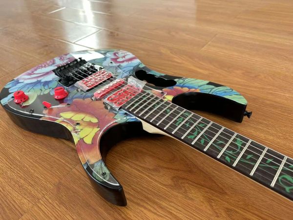 Guitarra personalizada de 7V guitarra, incrustación clásica, chapa exquisita, en suministro de acciones, envío rápido, envío gratis