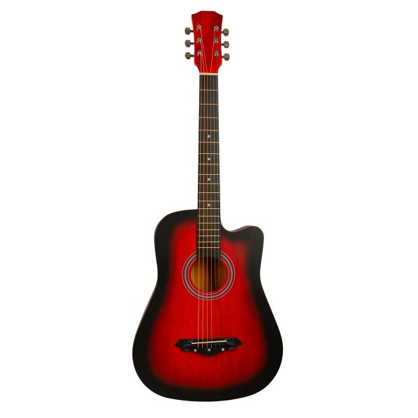 Guitarra de guitarra guitarra acústica de 38 pulgadas guitarra found hand frobed plackwood para adolescentes adultos principiantes