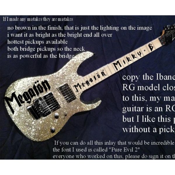 Guitare électrique guitare rg modèles24 frettes, érable verrouillage de collier de ponts de trémolo rocheux dans les deux positions pour le cou