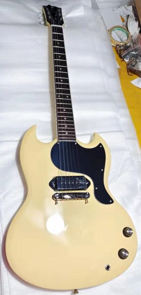 Guitare électrique de guitare, guitare SG, jaune crème, touche en palissandre, en vente, livraison gratuite