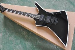 Guitar Factory Custom Electric Guitar with rosewoodard, reliure blanche, matériel noir, offrant des services personnalisés