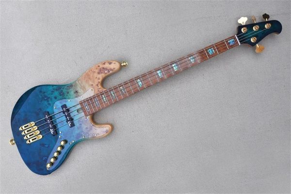 Guitar Factory Custom multicolor 4String Bass, Cody Corps, Finch Eye Baked Maple Necl, Gold Hardware, Circuit actif.