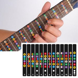 6-String Guitar Fretboard Notes Map Labels Sticker Fingerboard Fret Decals for Acoustic Electric Guitarra