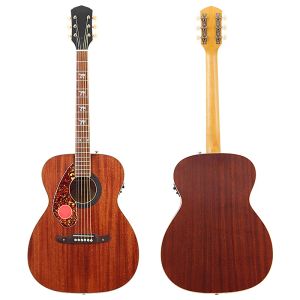 Guitare Full Sapele Wood Electric Acoustic Guitar 6 String Free Size Design 41 pouces guitare mate folk guitare avec fonction Turner