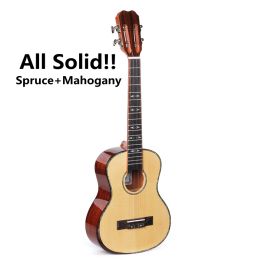 Gitaar Volledige solide sparce ukelele mahonie concert tenor 23 26 inch elektrische gitaar ukelele 4 strings guitarra uke picea asperata