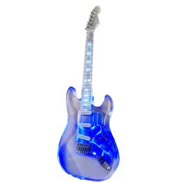 Guitare bonne qualité guitare électrique St acrylique avec électricing LED bleu électro électrique guitare guitarra gitar guitares