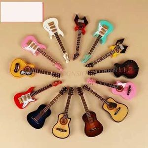 Guitare Modèle de guitare électrique basse décorative poupée mini instrument 10 cm en bois classique folk guitare modèle guitare wx