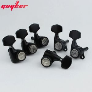 Guitar Guyker Black Guitar Verrouillage Tuners / Version améliorée Guitare Guitare Hine Têtes de serrure String Tuning Pegs pour LP, SG, TL