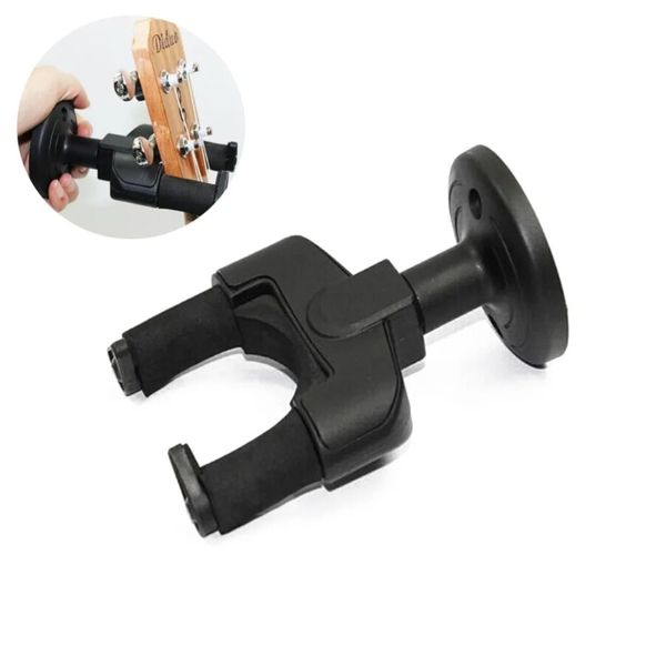 Soporte para colgar guitarra, soporte de pared, gancho para guitarra eléctrica, guitarra acústica, mandolina, ukelele (negro)