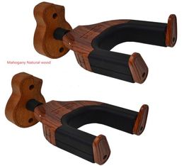 Gitaarhanger Wandmontagehaak met Auto Lock Veilig voor alle gitaren Bas Cello Mandolines 1 Rozenhout Gitaarvorm Houten Basis1952533