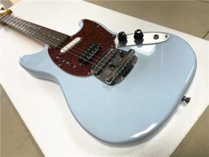 Guitare électrique classique bleu clair Daphné de haute qualité, touche en bois de Rose, garde rouge, livraison gratuite