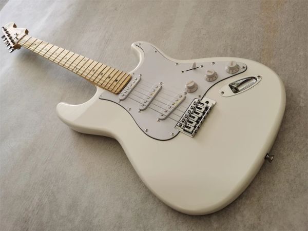 Guitare guitare électrique de haute qualité, blanc, 22 sons, modifiable de couleur, peut être personnalisé, livraison gratuite