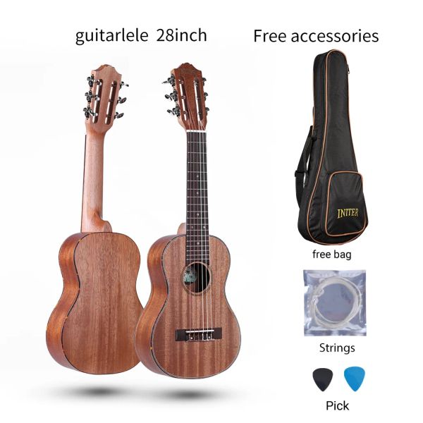 Guitare de haute qualité initer 28 pouces guitaire ukuléle guitare en acajou bois 6 cordes en nylon petite guitare classique adaptée à l'extérieur