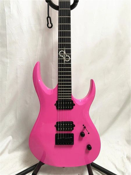 Guitarra alta calidad rosa 6 string guitar accesorios negros puentes fijos envío gratis rosatillo