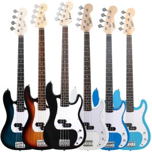 Guitar Irin 4 Strings Electric Bass Guitar 20 Frets Rosewood Breadboard Maple Body Bass Guitar met sleutels kabelonderdelen accessoires