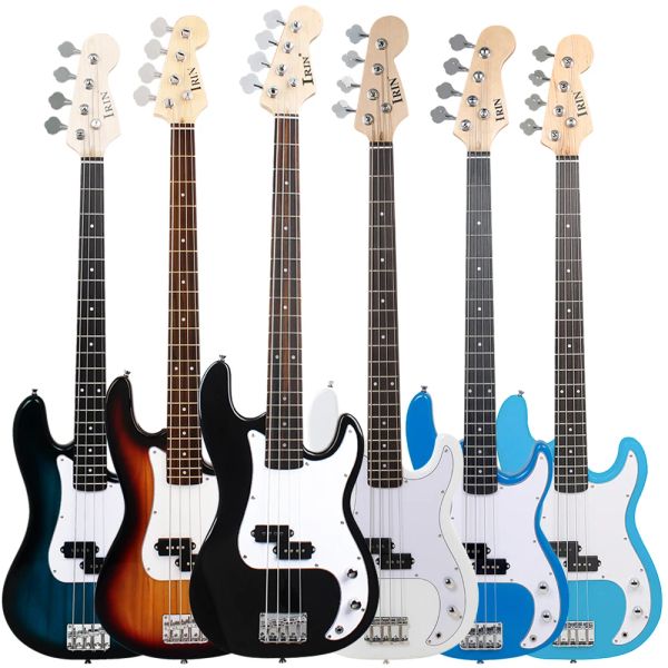 Guitare irin 4 cordes de basse électrique guitare 20 frettes en paliers en paliers en palissandre basse basse guitare avec clés accessoires de câbles