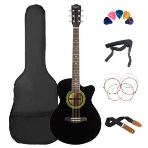 Gitaar IRIN 40 Inch Akoestische Gitaar 6 Snaren 21 Frets Esdoorn Body Folk Gitaar Guitarra Met Tas Capo Band Gitaar onderdelen Accessoires