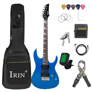 Guitarra IRIN 6 cuerdas 24 trastes Guitarra eléctrica Cuerpo de arce Guitarra eléctrica Guitarra con bolsa Cuerdas Amp Picks Correa Piezas Accesorios